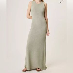 RAG & BONE Carine Crochet Tank Maxi Dress Moss Green Small NWT